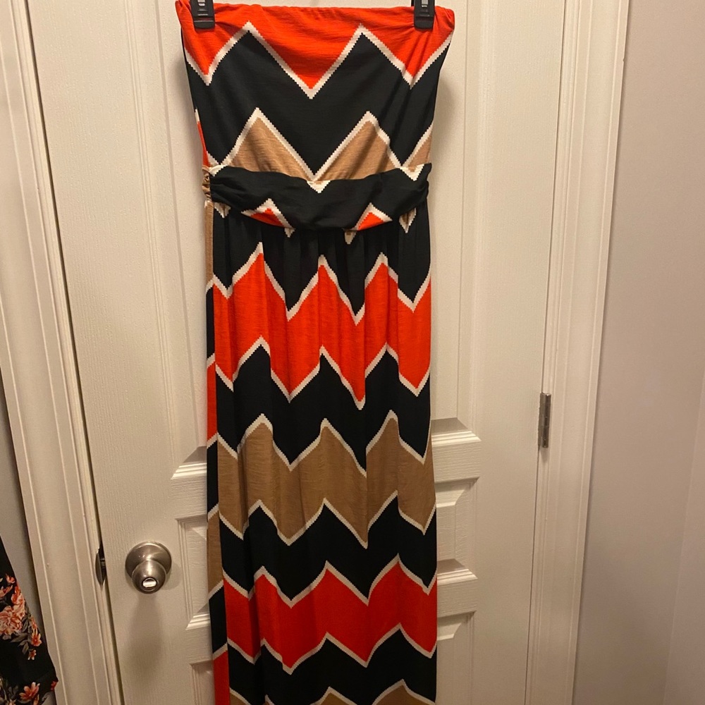 Strapless maxi dress